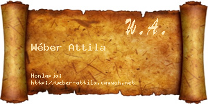 Wéber Attila névjegykártya